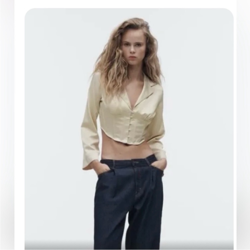 Zara Corset Style Shirt Size M